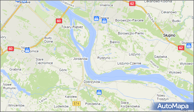 mapa Rydzyno, Rydzyno na mapie Targeo