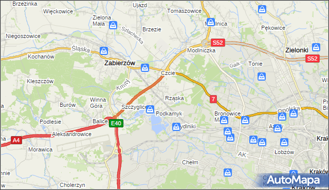 mapa Rząska, Rząska na mapie Targeo