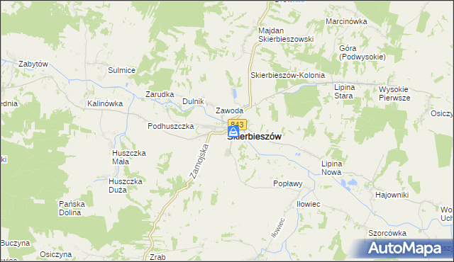 mapa Skierbieszów, Skierbieszów na mapie Targeo