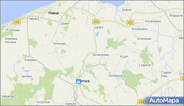 mapa Skrobotowo, Skrobotowo na mapie Targeo