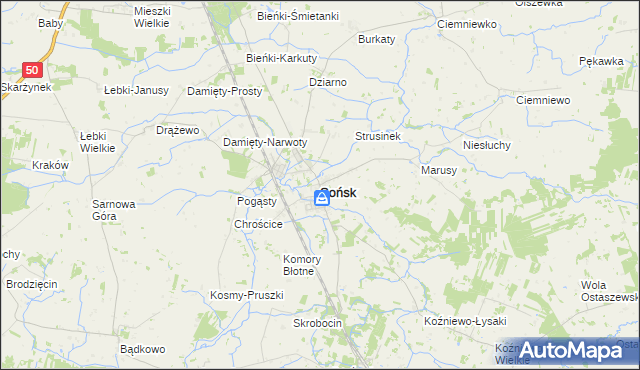 mapa Sońsk, Sońsk na mapie Targeo