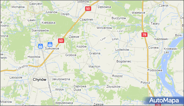 mapa Staniszewice, Staniszewice na mapie Targeo