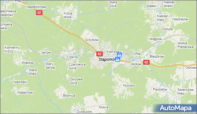 mapa Stąporków, Stąporków na mapie Targeo