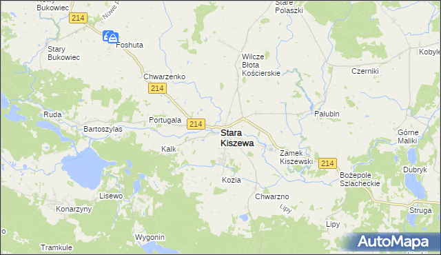 mapa Stara Kiszewa, Stara Kiszewa na mapie Targeo
