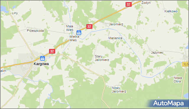 mapa Stary Jaromierz, Stary Jaromierz na mapie Targeo