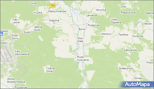 mapa Stoki Stare, Stoki Stare na mapie Targeo