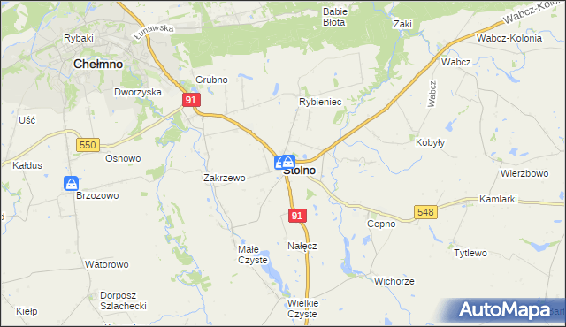 mapa Stolno powiat chełmiński, Stolno powiat chełmiński na mapie Targeo