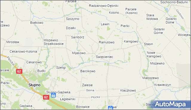 mapa Święcieniec, Święcieniec na mapie Targeo