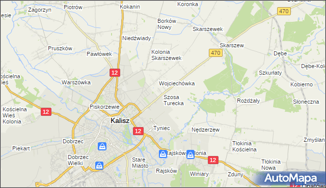 mapa Szosa Turecka, Szosa Turecka na mapie Targeo