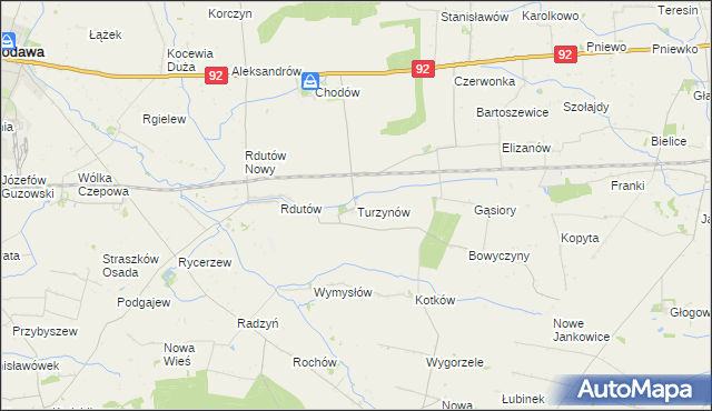 mapa Turzynów, Turzynów na mapie Targeo