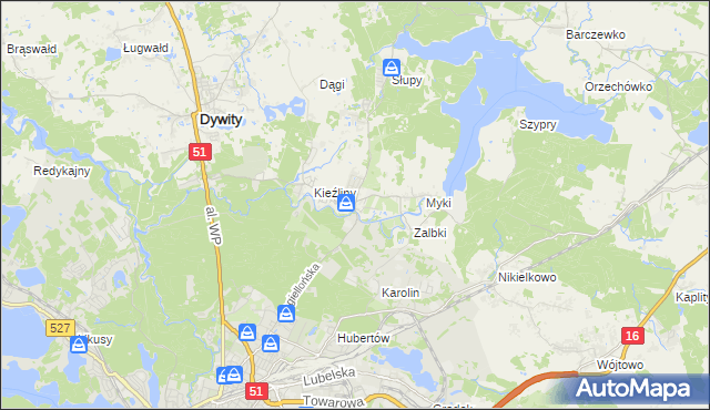 mapa Wadąg, Wadąg na mapie Targeo