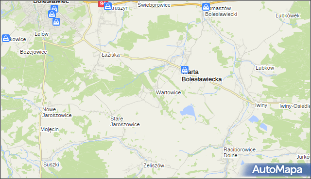 mapa Wartowice, Wartowice na mapie Targeo