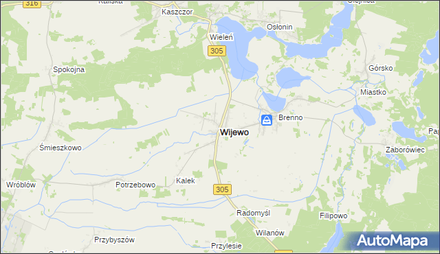 mapa Wijewo, Wijewo na mapie Targeo