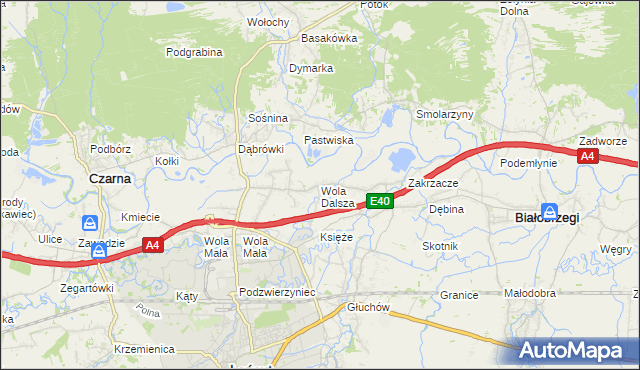 mapa Wola Dalsza, Wola Dalsza na mapie Targeo