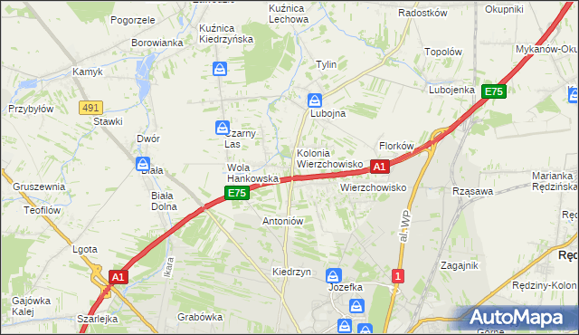 mapa Wola Kiedrzyńska, Wola Kiedrzyńska na mapie Targeo