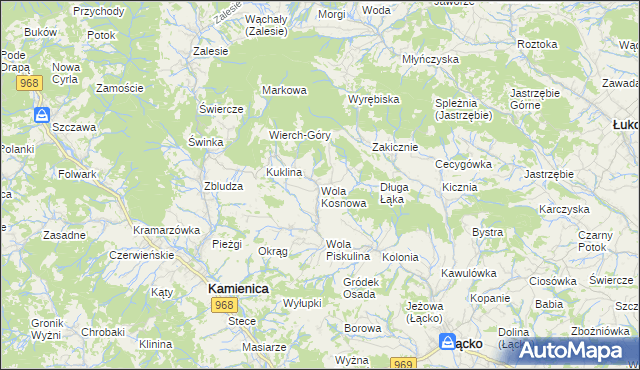 mapa Wola Kosnowa, Wola Kosnowa na mapie Targeo