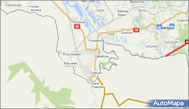 mapa Zabełków, Zabełków na mapie Targeo