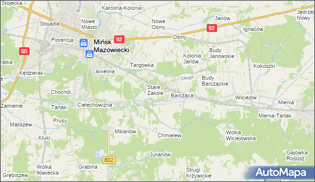 mapa Zakole-Wiktorowo, Zakole-Wiktorowo na mapie Targeo