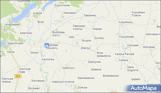 mapa Zberzyn, Zberzyn na mapie Targeo