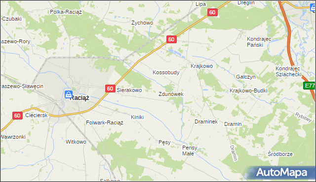 mapa Zdunówek, Zdunówek na mapie Targeo