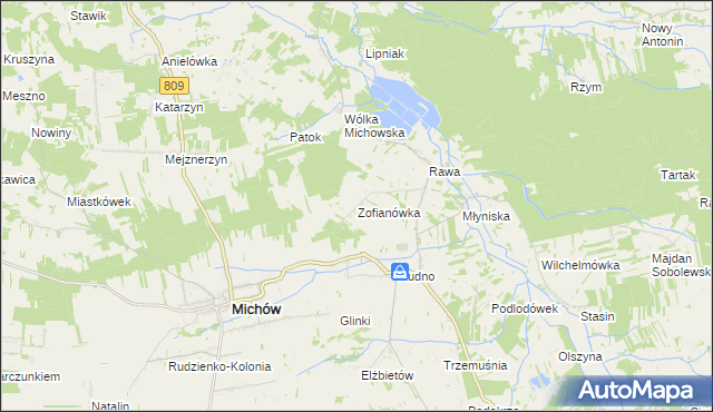 mapa Zofianówka, Zofianówka na mapie Targeo