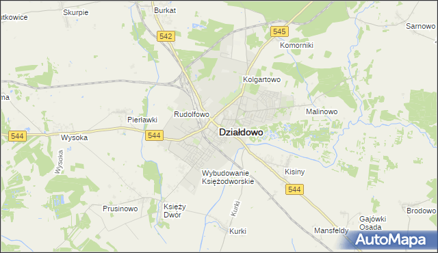 mapa Działdowo, Działdowo na mapie Targeo