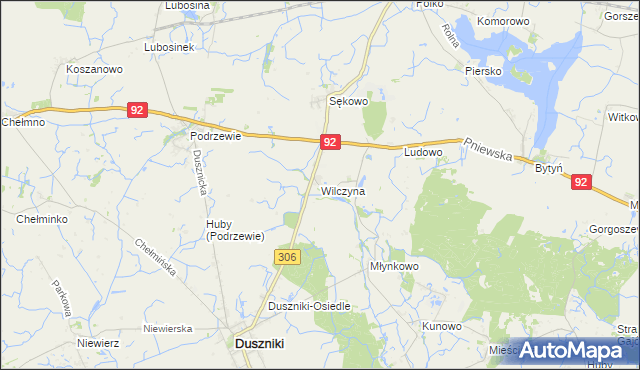 mapa Wilczyna, Wilczyna na mapie Targeo