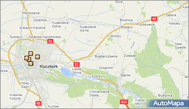 mapa Bogdańczowice, Bogdańczowice na mapie Targeo