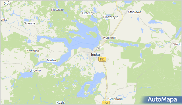 mapa Ińsko, Ińsko na mapie Targeo