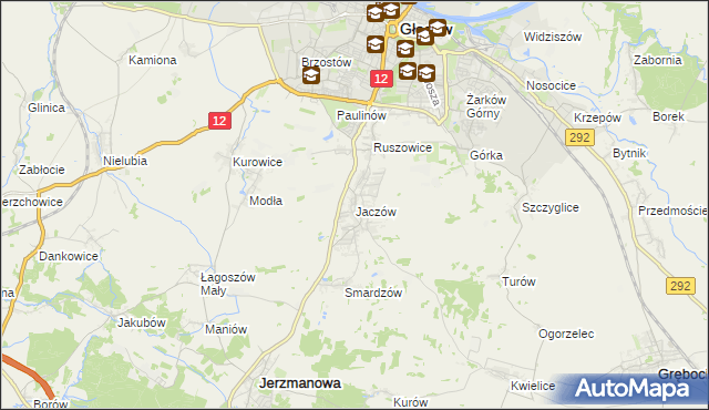 mapa Jaczów, Jaczów na mapie Targeo