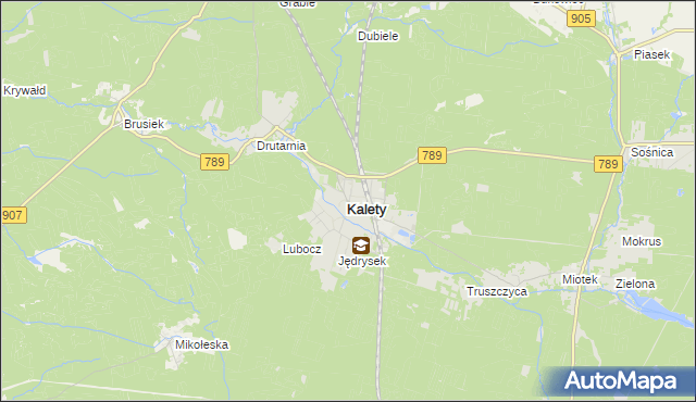 mapa Kalety powiat tarnogórski, Kalety powiat tarnogórski na mapie Targeo