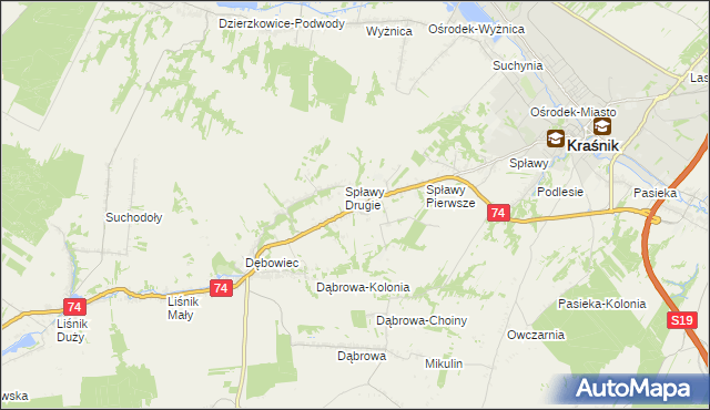 mapa Kowalin, Kowalin na mapie Targeo