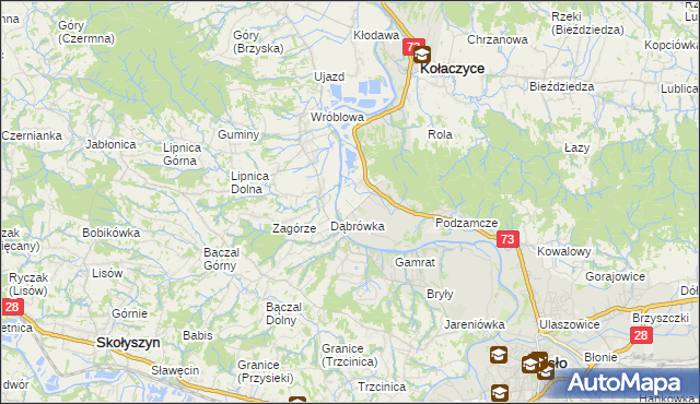 mapa Krajowice, Krajowice na mapie Targeo