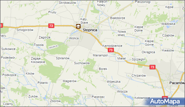 mapa Mariampol gmina Stopnica, Mariampol gmina Stopnica na mapie Targeo