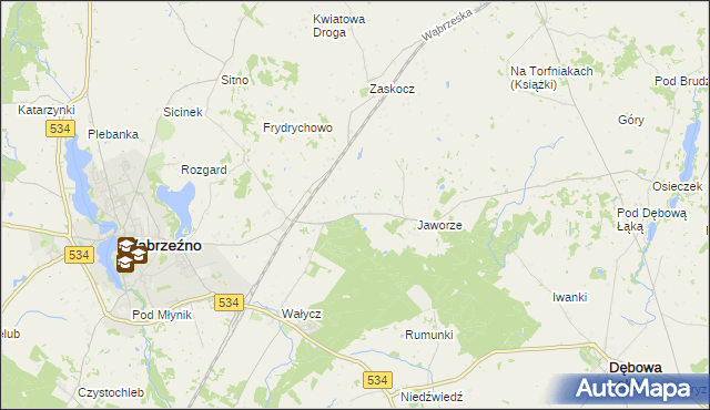 mapa Myśliwiec, Myśliwiec na mapie Targeo