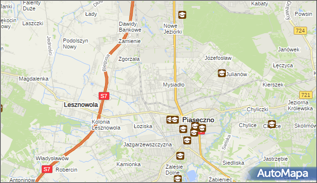 mapa Nowa Iwiczna, Nowa Iwiczna na mapie Targeo