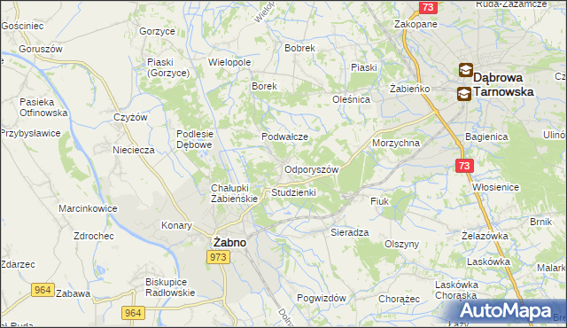 mapa Odporyszów, Odporyszów na mapie Targeo