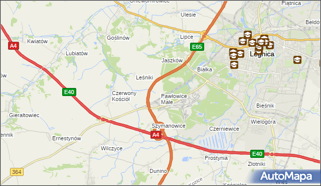 mapa Pawłowice Małe gmina Krotoszyce, Pawłowice Małe gmina Krotoszyce na mapie Targeo