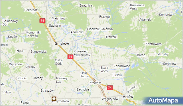 mapa Pieradła, Pieradła na mapie Targeo