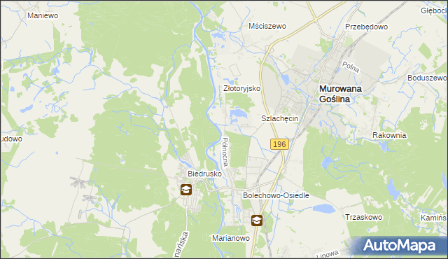 mapa Promnice gmina Czerwonak, Promnice gmina Czerwonak na mapie Targeo