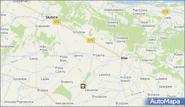 mapa Przejma gmina Iłów, Przejma gmina Iłów na mapie Targeo