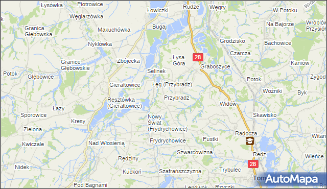 mapa Przybradz, Przybradz na mapie Targeo