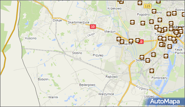 mapa Przylep, Przylep na mapie Targeo