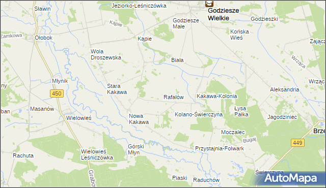 mapa Rafałów, Rafałów na mapie Targeo