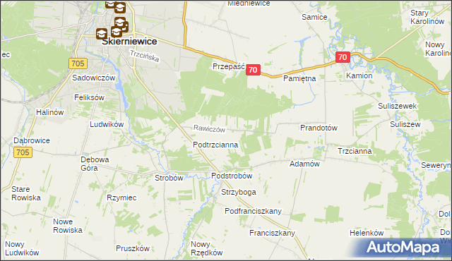 mapa Rawiczów, Rawiczów na mapie Targeo