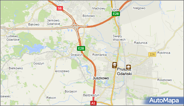 mapa Rotmanka, Rotmanka na mapie Targeo