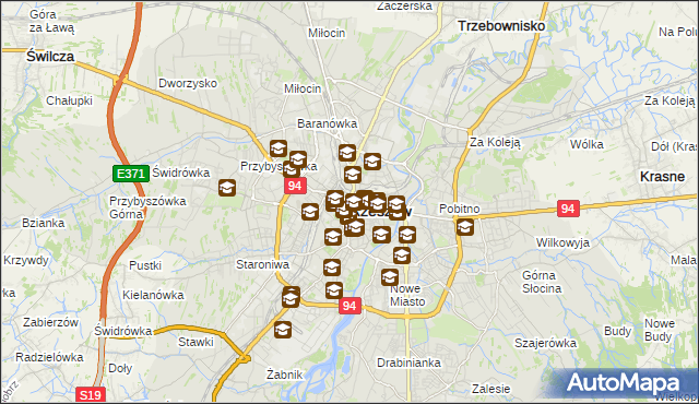 mapa Rzeszów, Rzeszów na mapie Targeo