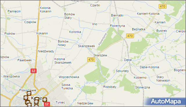 mapa Skarszew, Skarszew na mapie Targeo