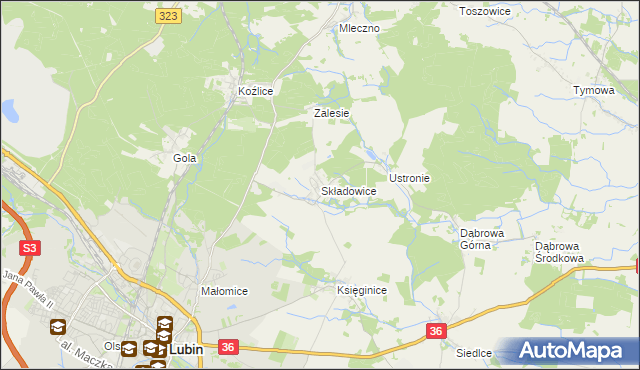 mapa Składowice, Składowice na mapie Targeo