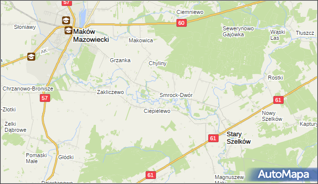 mapa Smrock-Dwór, Smrock-Dwór na mapie Targeo